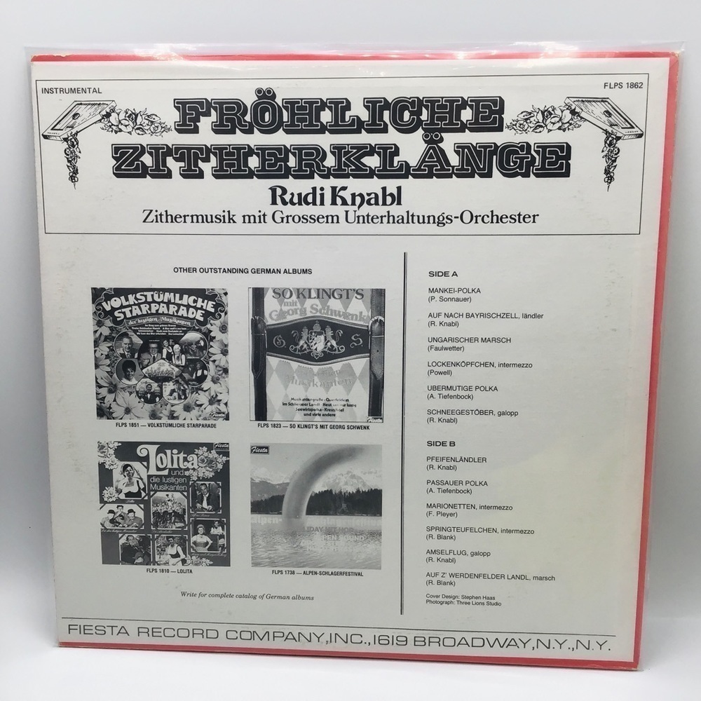 FROHLICHE Zitherklange Rudi Knabl Vinyl LP Album German Oktoberfest Fiesta Polka - Picture 2 of 4